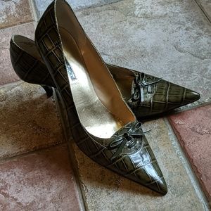 Jones New York Shoes - Jones of New York Green Crocodile Leather Pump Jones New York Shoes - Jones of New York Green Crocodile Leather Pump